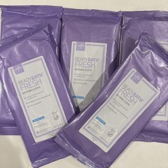 5 Packages Medline ReadyBath Fresh Bathing Cloth Fragrance Free 8/PKG 8×8 in.