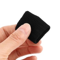 Sports Fingerband Finger Protector Sleeve Cover Wrap Band Brace Black 10pcs