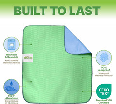 Bed Pads Washable Waterproof 34″X36″- 4 Pack Incontinence Pee Adults Dementia