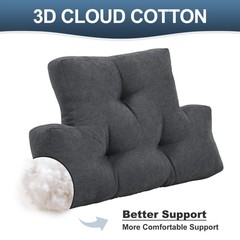 TANYOO Back Pillow for Recliner Lumbar Support Soft Medium, Dark Grey