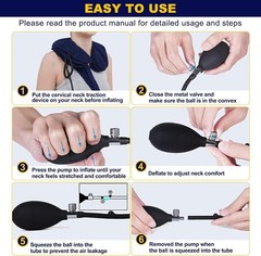 Adjustable Inflatable Neck Stretcher – Cervical Traction Device for Pain Relief