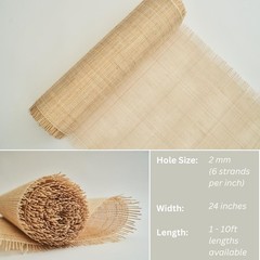 Natural Rattan Cane Webbing Roll 24×36 | Radio Weave Fabric