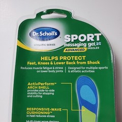Dr Scholls Sport Massaging Gel Advanced Shoe Insoles Womens Size 6-10 Athletic *