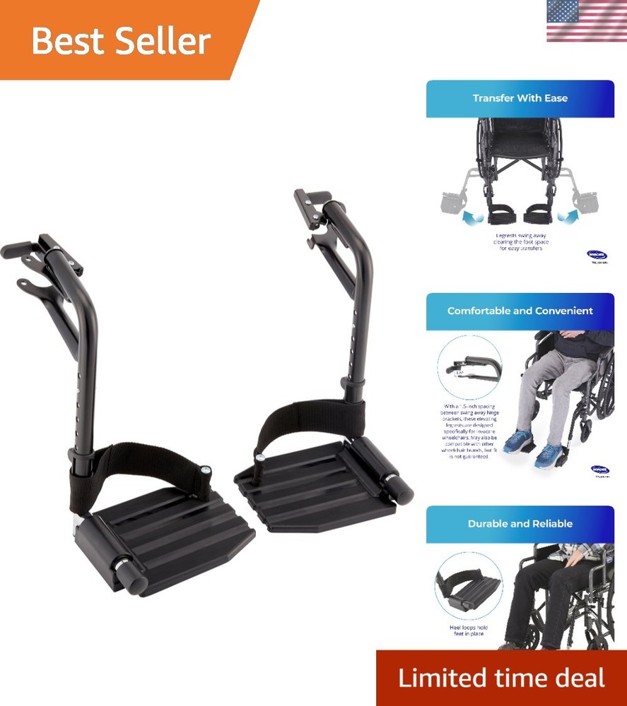 Universal Fit Hemi Footrests for Wheelchairs – Composite Footplate & Safety Loop