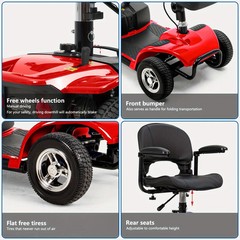 Used 4 Wheels Mobility Scooter Heavy Duty Electric Wheelchair for All Terrain