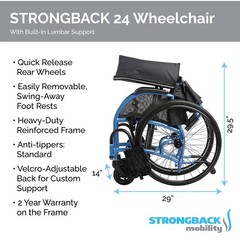 Strong back folding lightweight wheelchair