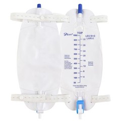 EasyTap Leg Bag Urinary Drainage Bag, 1000ml, AntiReflux Valve, Cloth Straps,…