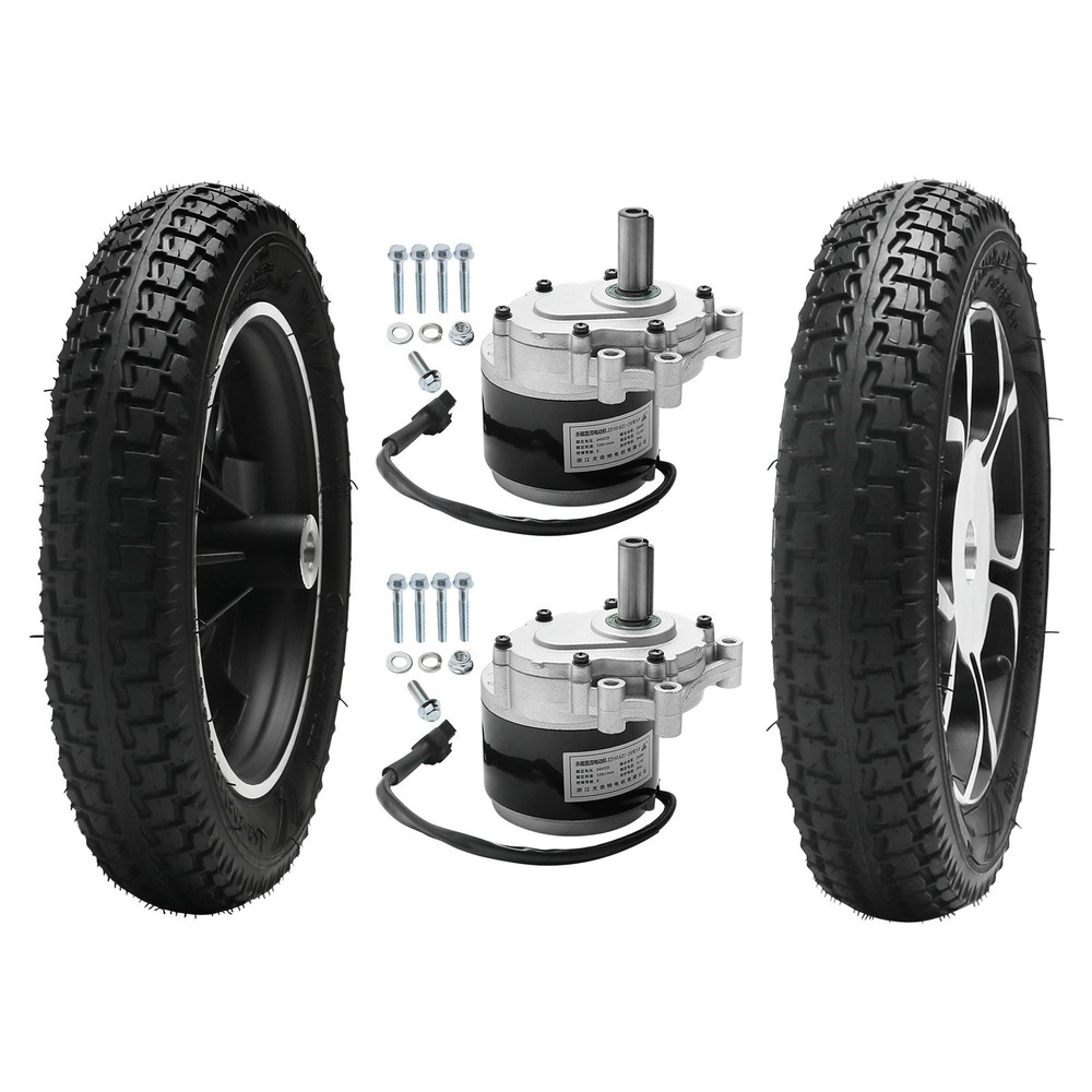 2x Electric Wheelchair Motor 24V 250W + 12in Wheel for Folding Mobility Scooter