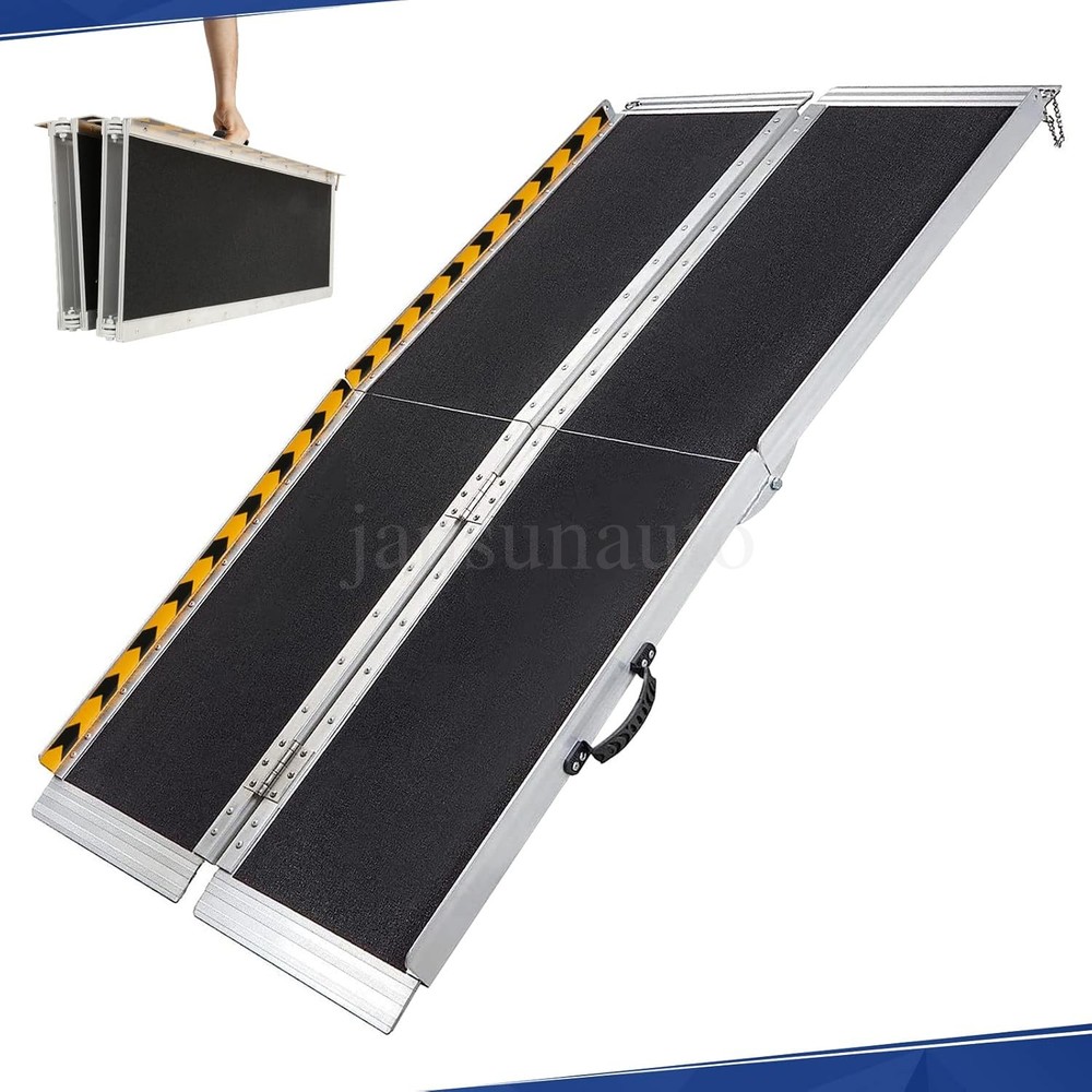 6ft Folding Aluminum Wheelchair Ramp Portable Mobility Scooter Non-Slip 600LBS