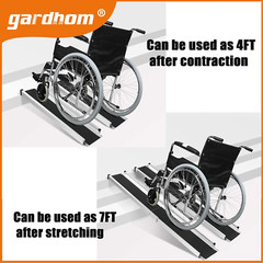 1Pair 7FT Adjustable Wheelchair Ramp 84″ L X 7.4″ W Telescopic Ramps for Wheelch
