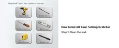 26-Inch Foldable Toilet Grab Bar – 90° Flip-Up Design, Premium 304 Stainless