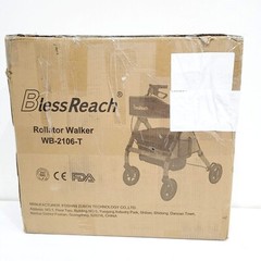 BlessReach Heavy Duty Rollator Walker Adjustable Height Seniors 450 lbs Purple