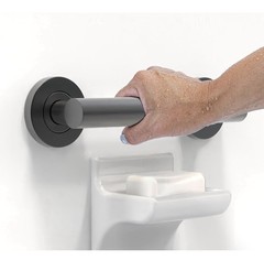 AquaChase ADA Compliant Matte Black Stainless Straight Grab Bar 9in 500 lb