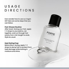 Alex Costa Forte Series Hydrating Argan Oil Daily Hair Serum Sulfate Free 75ml/2