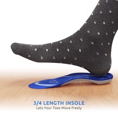 Comfort Zone Tri-Balance Gel Orthotic Insoles for 1 Pair (Pack of 3), Blue