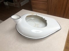 Vintage Cesco Bed Pan Colombian Made Hospital Ware White Enamel