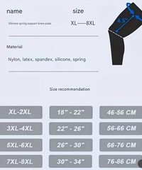 Extra Large Up to 300 lbs Knee Brace Support Pads Sports Arthritis Walking – New