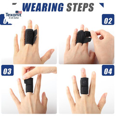 Finger Splint (No Metal Support), 2PCS Upgraded Neoprene Finger Straps/Wraps for