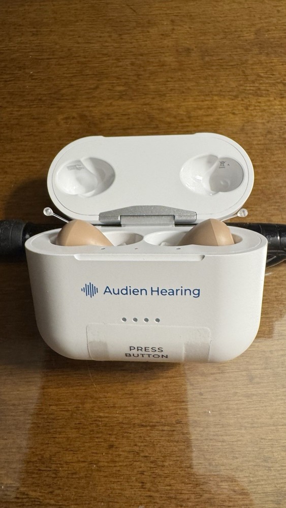 Audien Hearing Atom Pro 2 ITE Hearing Aids Rechargeable Charging Case Manual