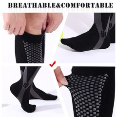 Compression Socks 2x Pairs High Performance Firm Calf Support, Size S M L XL 2XL