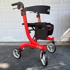 Drive Medical Nitro Euro Style Tall Rollator Walker GV974RD-T (also RTL10266-T)