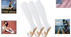 Copper Compression Socks (3 Pairs) – Unisex for Comfort & Circulation