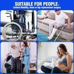 42-Inch Ergonomic Leg Lifter with Large Foot Loop for Post-Surgery Mobility Aid