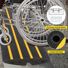 1/2/3 Pack Rubber Curb Driveway Ramps Heavy Duty Threshold Ramp for Vehicles Car