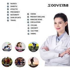 Graduated Copper Compression Socks for Men & Women Circulation 8 Pairs 15-20m…