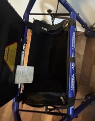 Drive Medical Hugo Elite Rollator Walker with Seat Backrest and Basket Blue