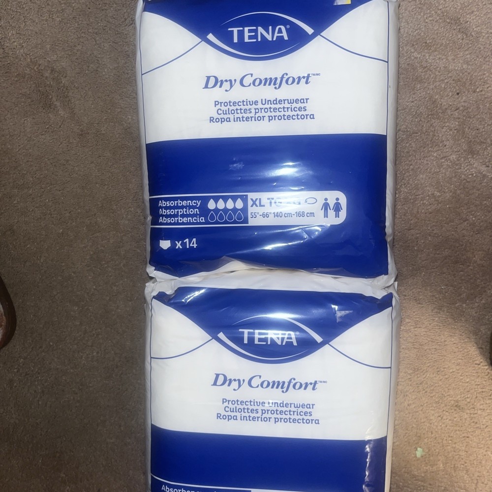 Tena Dry Comfort Protective Adult Underwear XL 2 Packs 14ct 28 Total