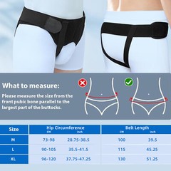 Hernia Support Belt for Men Truss for Inguinal with 2 Removable Compression Pads