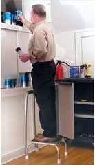 Step Stool Long Handle Non Slip Rubber Step Handrail Medical Heavy