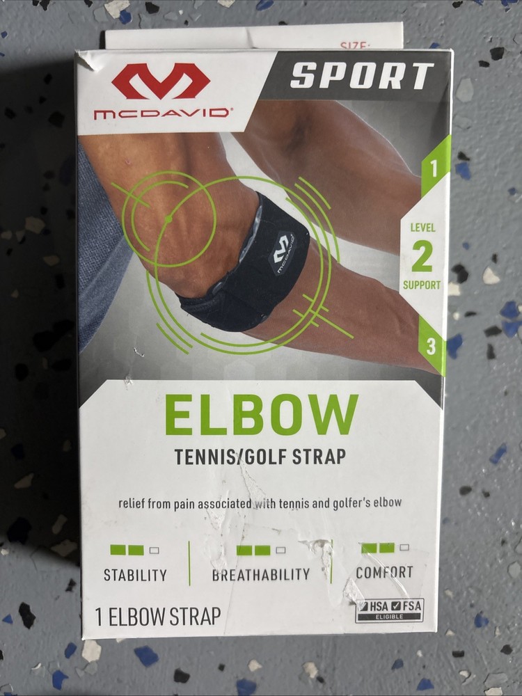 New MCDAVID SPORT Elbow Tennis/Golf Strap For Pain Relief Level 2 Compression