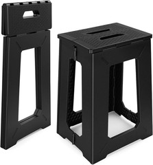 Foldable Shower Seat 17.7” Height Upgrade, Folding Shower Stool for Inside Showe