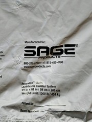 Sage Prevalon Inflatable Mat Mobile Air Transfer System 39in X 81in