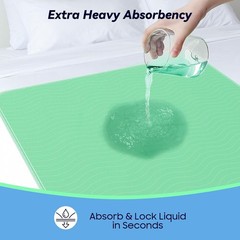 6 Pack 24” x 24” Extra Heavy Absorbency Washable Underpads, Waterproof Nursing