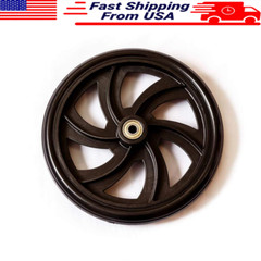 Universal Walker Rollator Replacement Wheels 8 Inch Solid Flat Free Pair New