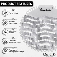 10 Pack of Clear Bathroom Odor Freshener Urinal Mats, Bathroom Cleaning Supplies