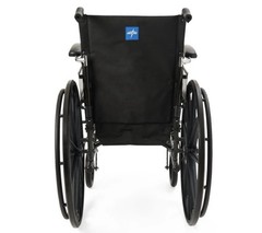 Medline K4 Basic Lightweight Wheelchair |Black|Up to 300 lb Capacity | 16” Seat
