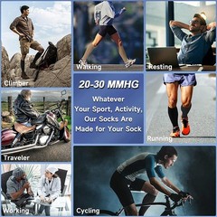 Zipper Pressure Compression Socks Pain Relief Calf Leg Foot Support Stocking US