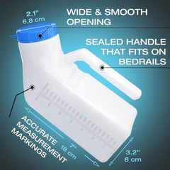 Ergonomic 32oz Men’s Urinal with Glow-in-the-Dark Lid – Perfect for Elderly