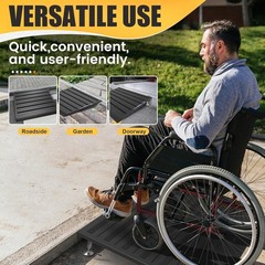 2.6-7.3″ Threshold Ramp 30×36′ for Doorways Step 1100 LB Cap Aluminum Wheelchair