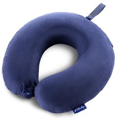 Fabuday Travel Pillow Memory Foam – Head Neck Support Adult Size, Blue