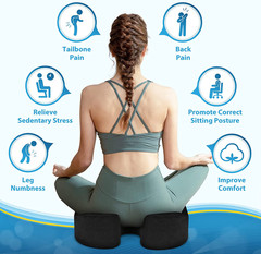Thick Memory Foam Seat Cushion Coccyx Sciatica Relief Office Car Chair