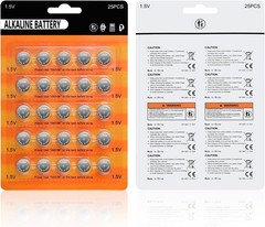 AG13 LR44 Batteries (25-Pack) – Long-Lasting 1.5V Alkaline 25 Pack