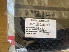Bioflect Compression Shorts Bioactive Raised Massaging Knit Support Black S/M