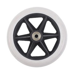 2x 7″ Heavy Duty Wheelchair Replacement Front Wheel Smooth-Caster Solid Wheels
