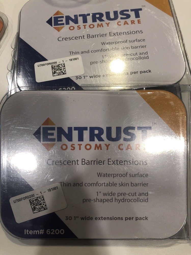 Entrust Ostomy Care Crescent Waterproof Skin Barrier 1” / Exp. 06/12/2020.