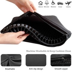 19×19″ Gel Seat Cushion, Extra Large Pressure Relief Chair Pad for Home Office C